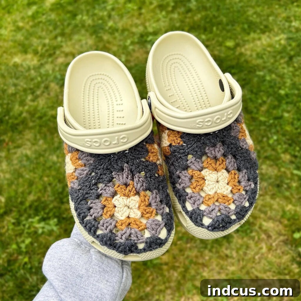 DIY crochet croc covers for fall