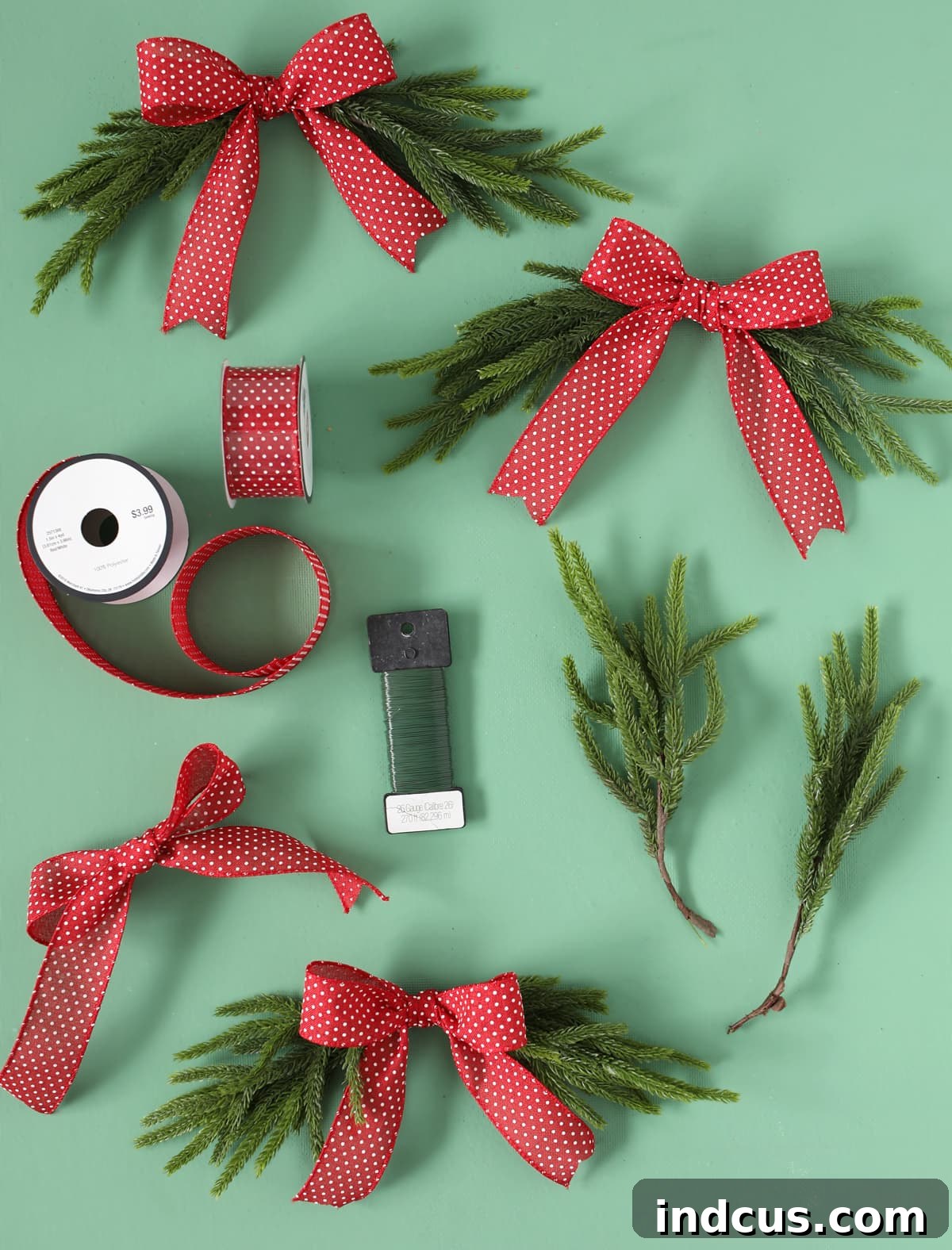 diy mini greenery swags for gingerbread house decoration