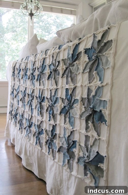 Indigo star denim quilt idea
