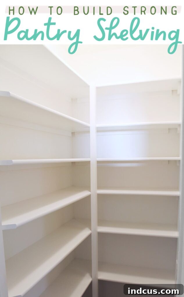 DIY strong pantry shelves for optimal organization