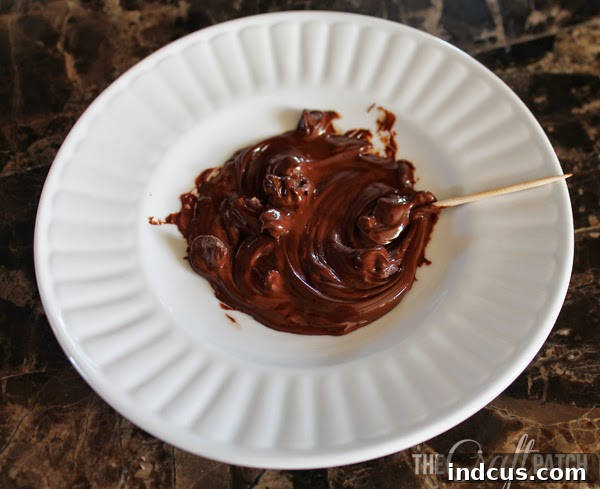 melted chocolate for eyes