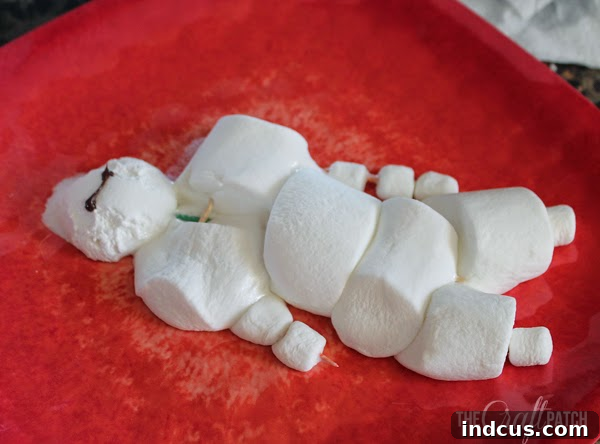 melted marshmallow robot food craft