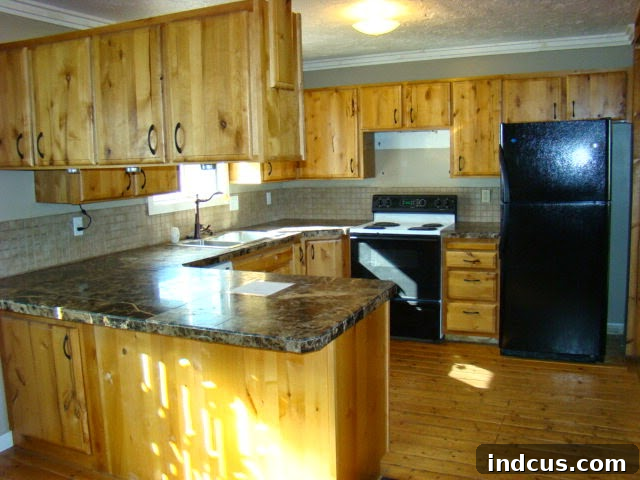 Fresh Coat, Fresh Life: Appliance Update 2 Original kitchen layout from listing photo, before appliance transformation