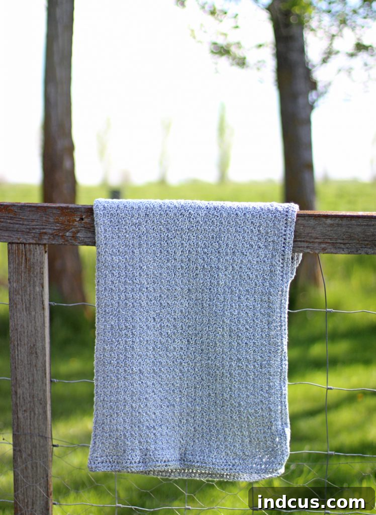 Beautiful crochet baby blanket made with incredibly soft Hobby Lobby yarn
