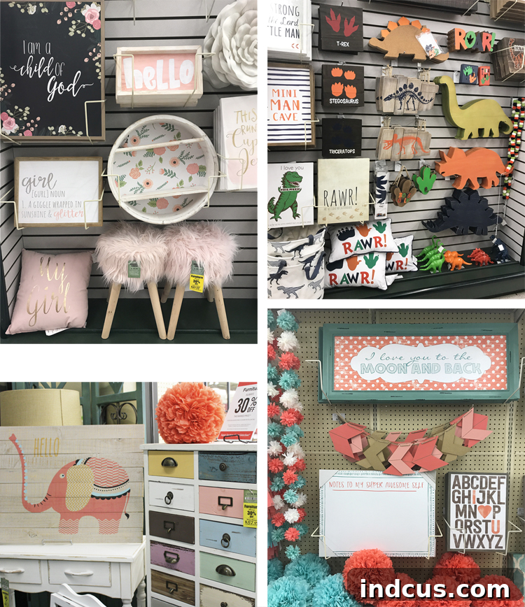 Delightful kids room decorations and nursery displays at Hobby Lobby
