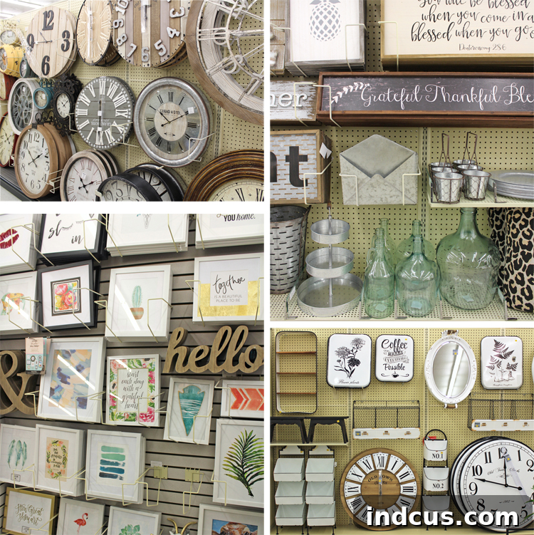 Stylish home decor collection from Hobby Lobby, including vases and signs