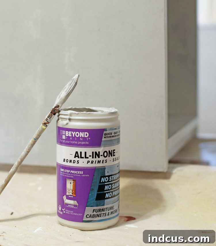 Beyond Paint review showcasing the complete product kit for an easy furniture makeover.