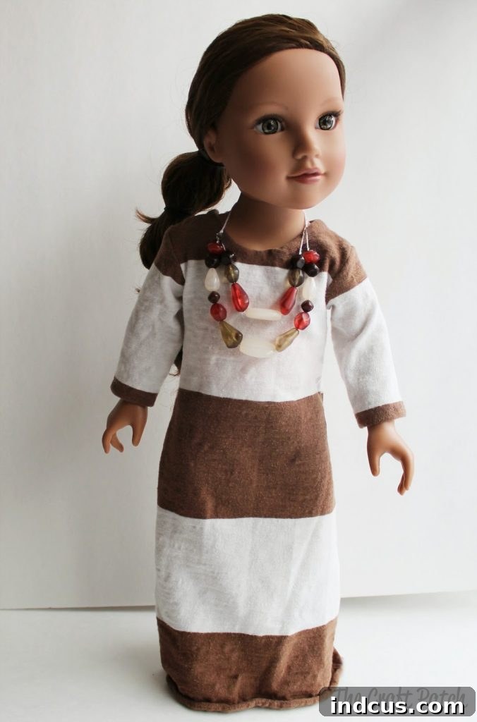 Sew this dress for your American Girl doll and save a ton of money on doll clothes! DIY American Girl doll maxi dress pattern