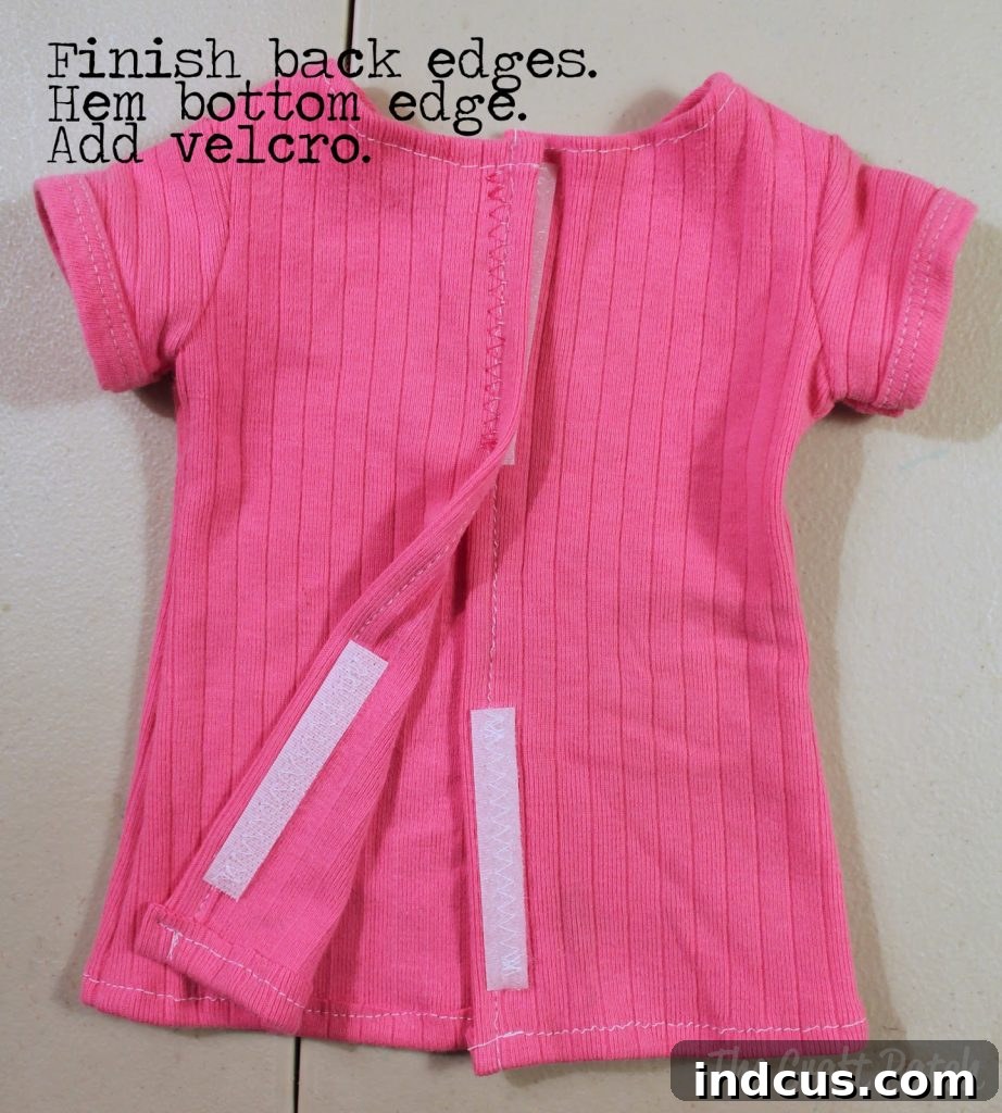 DIY American Girl Doll Knit Dress: Simple Pattern and Tutorial 3 sewing dress for an 18 inch doll closure