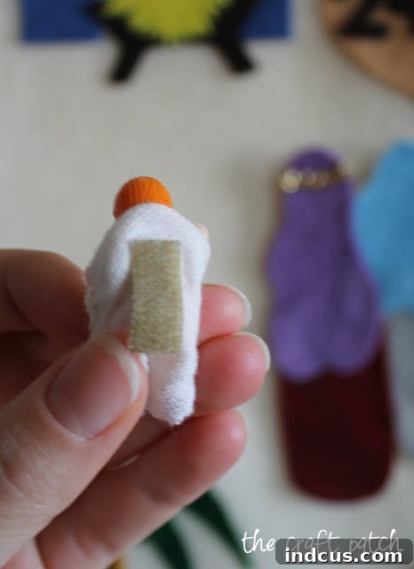 DIY felt advent calendar with all figures and numbers in place
