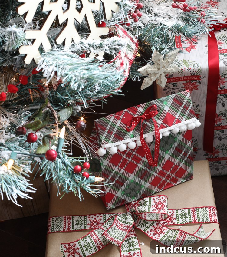 How to add farmhouse charm to your Christmas decor with thoughtful gift wrapping ideas.