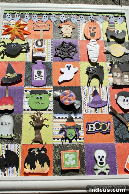 Countdown to Creepy 5 hand cut paper halloween characters - charming countdown pieces