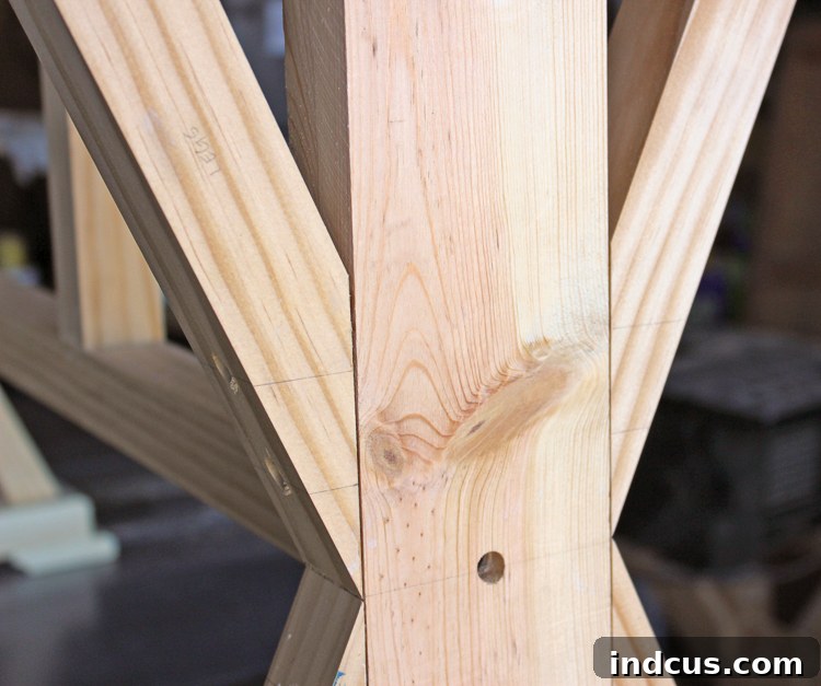 center supports installation
