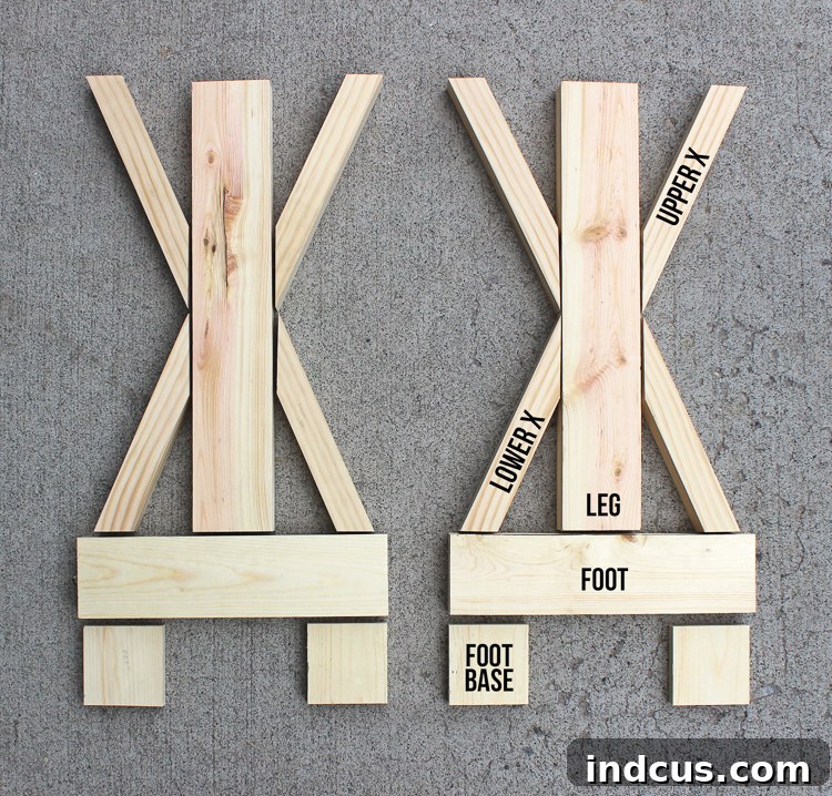 x leg bench