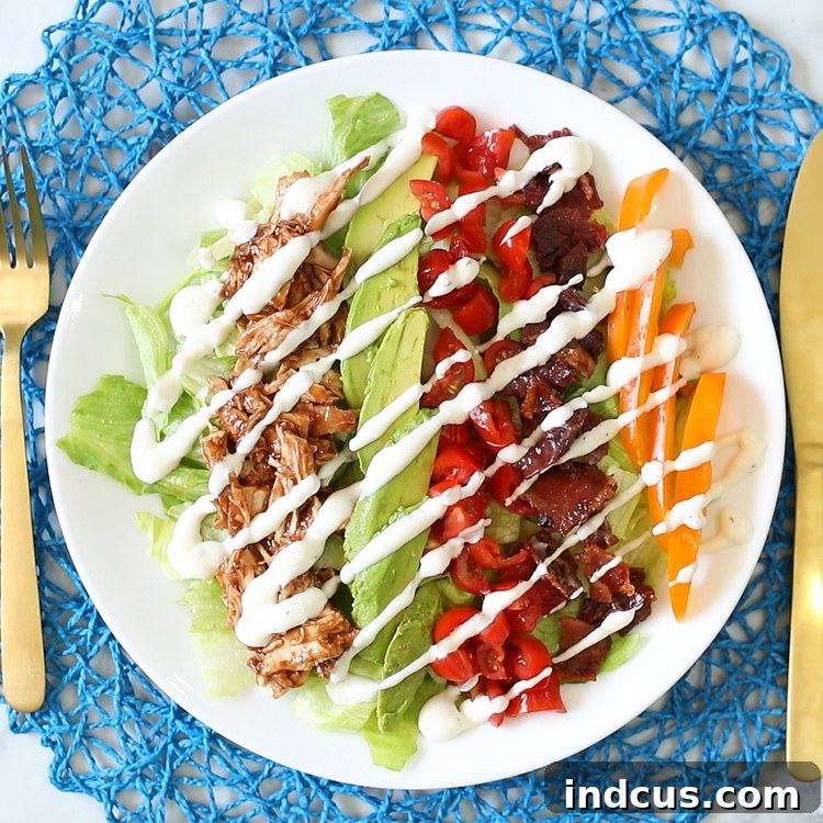 barbecue chicken dinner salad