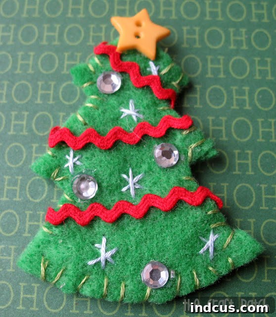Cozy Felt Ornament Countdown 11 handmade christmas tree shaped felt ornament