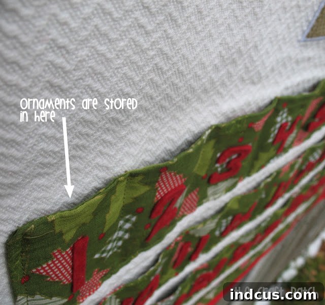 Cozy Felt Ornament Countdown 6 how to sew pockets on an advent calendar