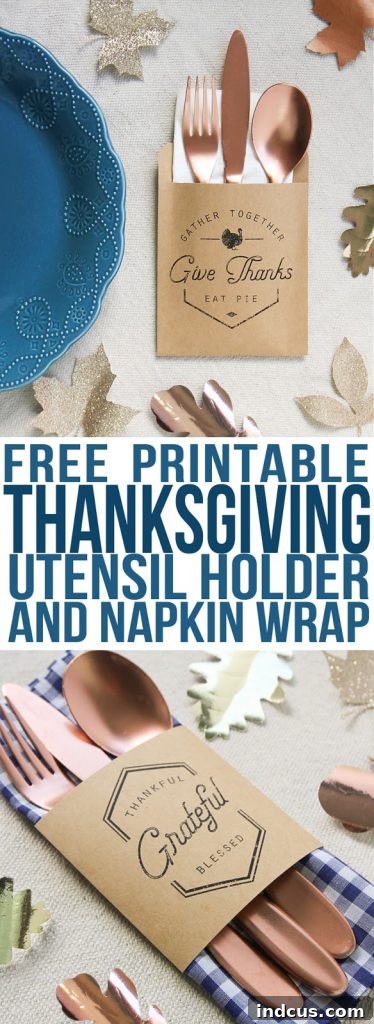 Make these easy utensil pouches to use as Thanksgiving decorations at your table this year. Fun and easy Thanksgiving crafts for a memorable holiday setting.