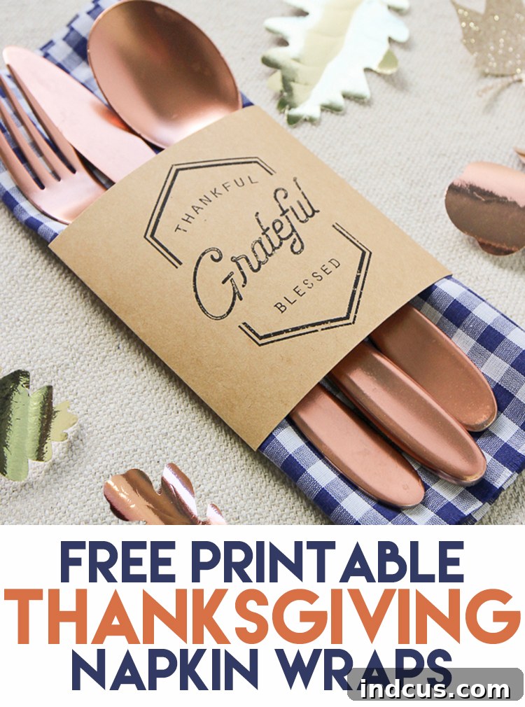 thanksgiving napkin wraps DIY for a beautifully decorated holiday meal