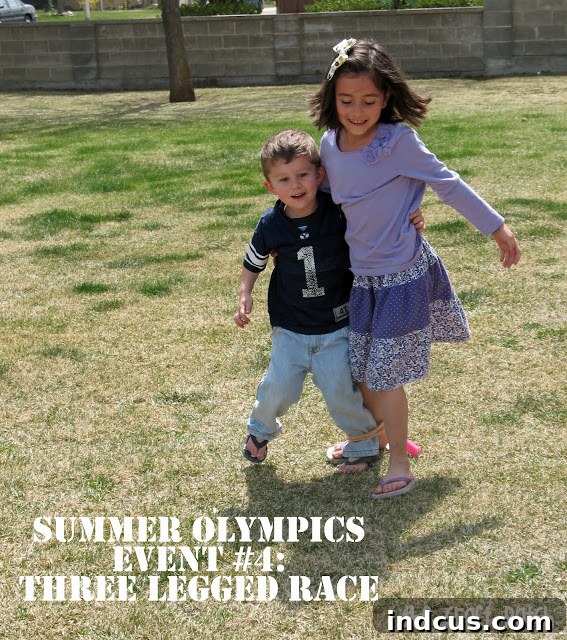 kids summer olympics three legged race