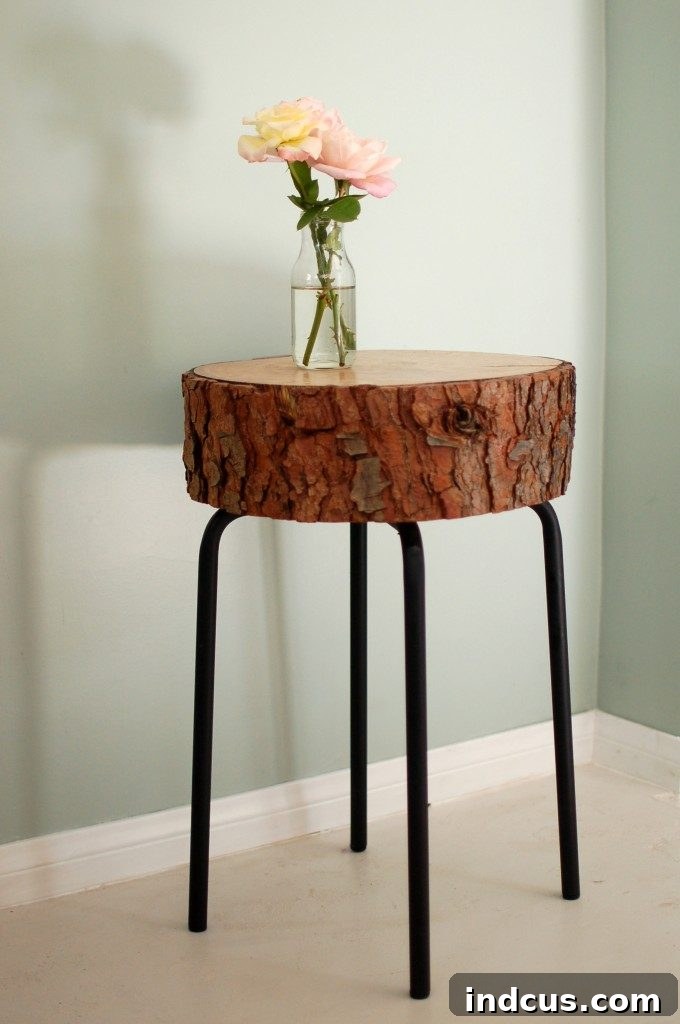 Inspiring Wood Slice Creations 14 log slice table diy