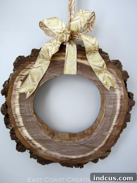 Inspiring Wood Slice Creations 17 diy wood slice wreath