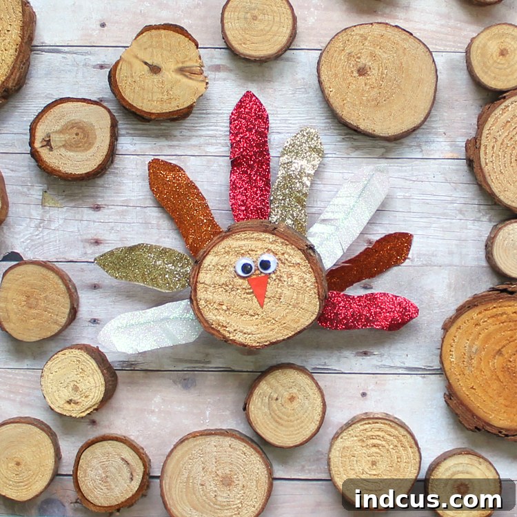 Inspiring Wood Slice Creations 18 wood slice thanksgiving craft