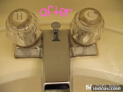faucet cleaner DIY after close up