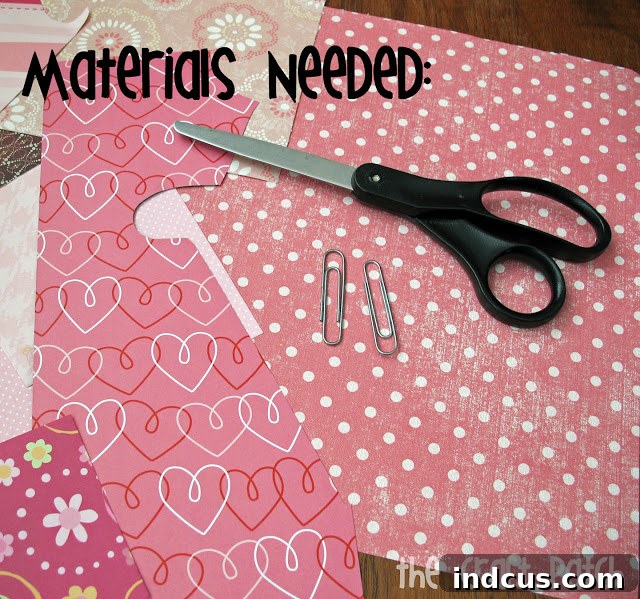 Materials needed for making paper clip love birds craft