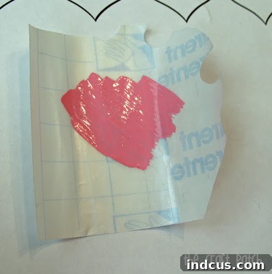 applying scratch-off paint to contact paper