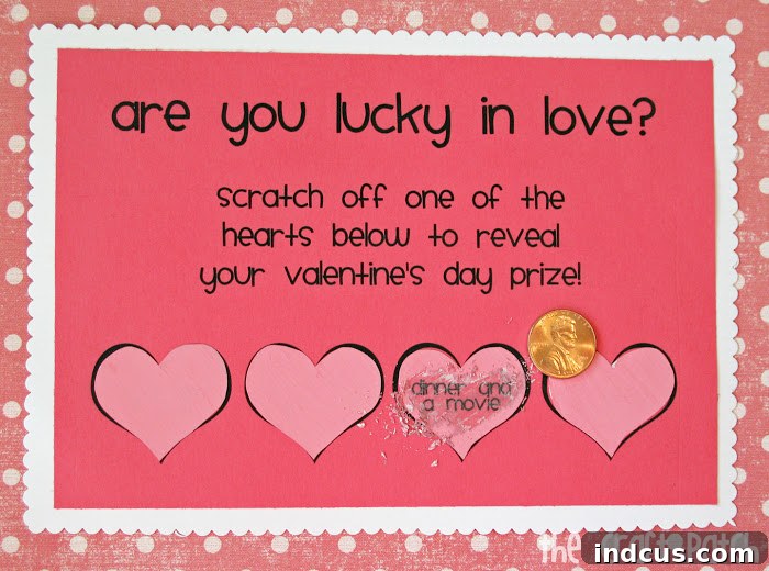 homemade scratch off card with penny