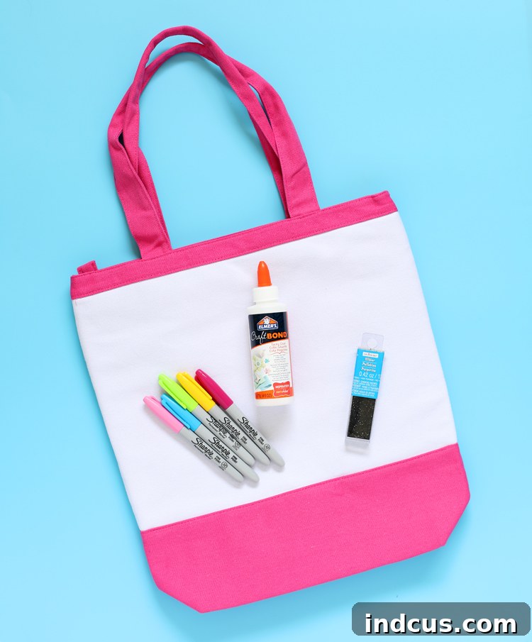 DIY Tote Bag Decorating Idea with Mermaid Theme