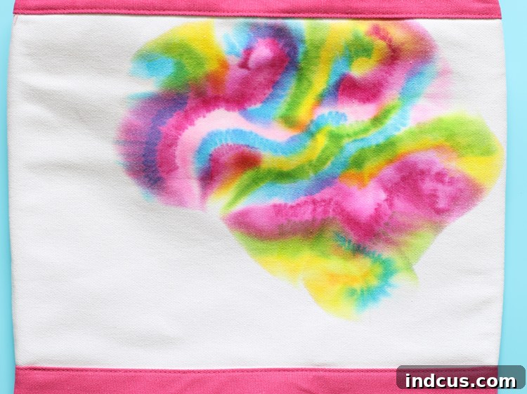Finished Sharpie Tie-Dye Effect on Fabric