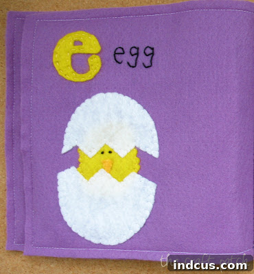 handmade alphabet book - personalized felt pages