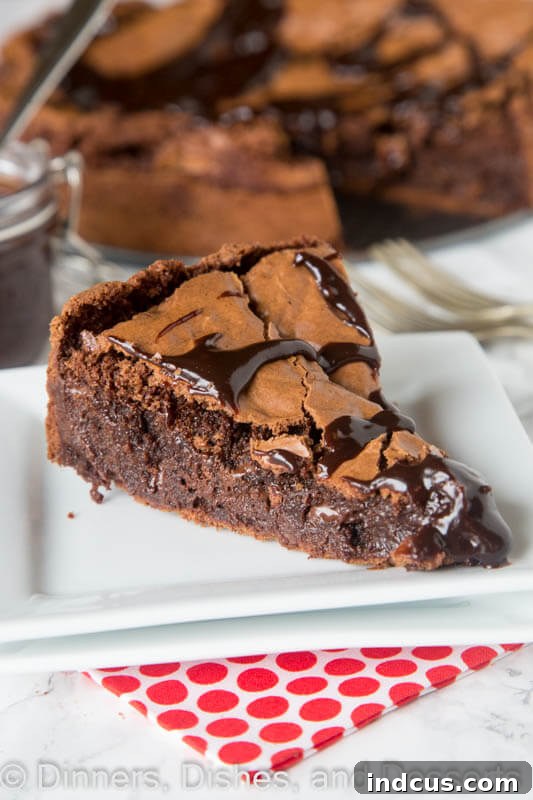 Gooey Fudgy Brownie Pie with Hot Fudge