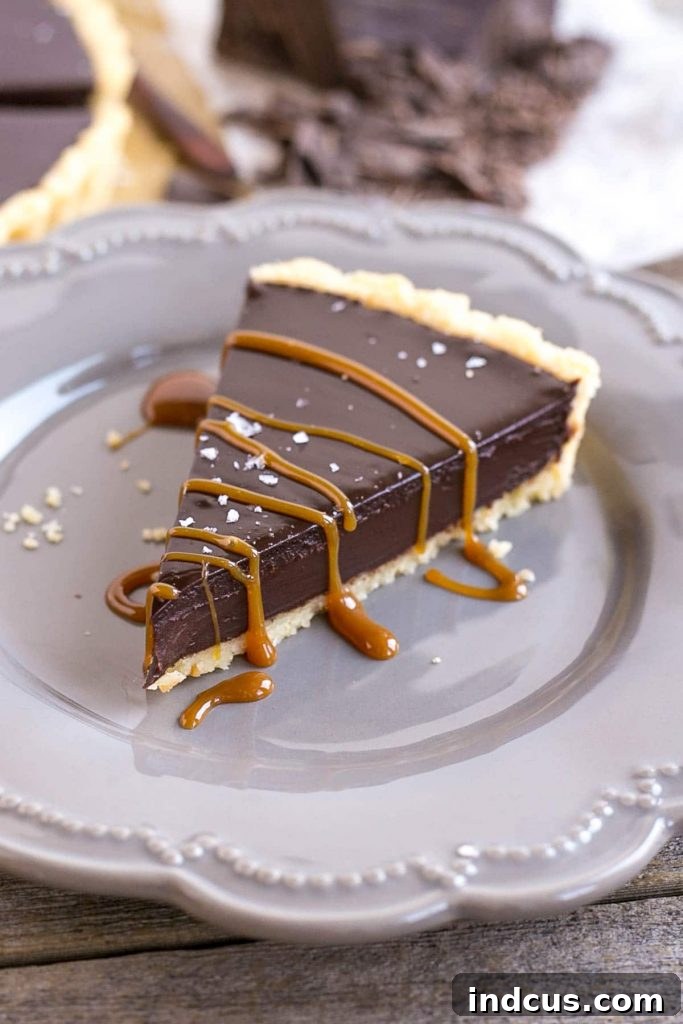 Gorgeous Dark Chocolate Ganache Tart
