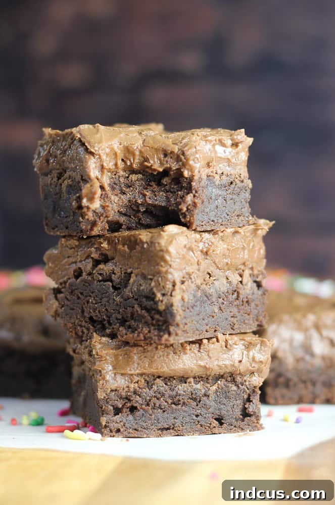 Chocolate Cream Cheese Frosted Brownies with an amazing topping