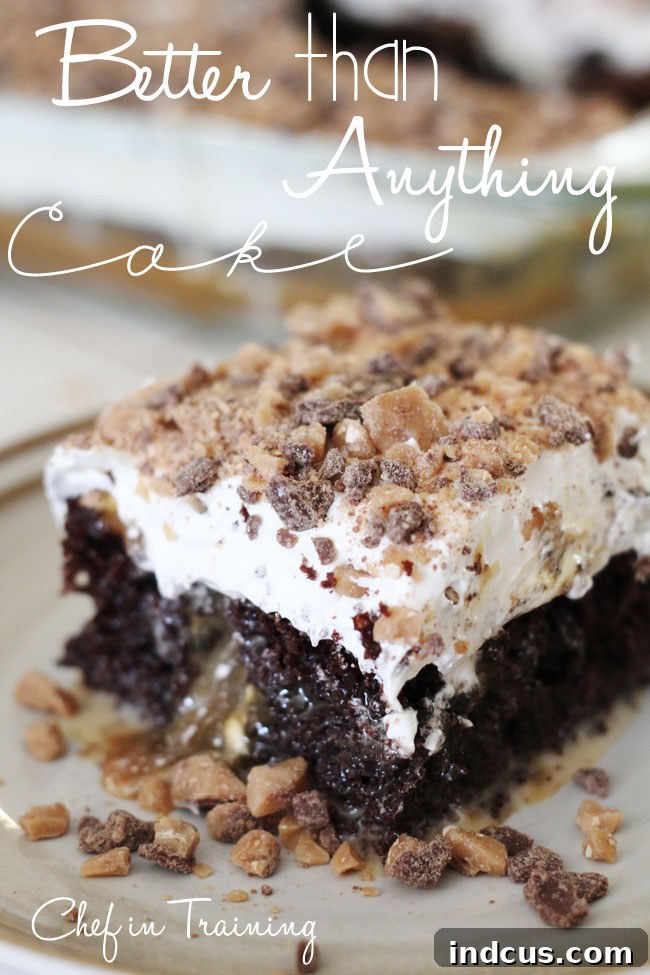 Better Than Anything Cake, a classic ooey gooey poke cake
