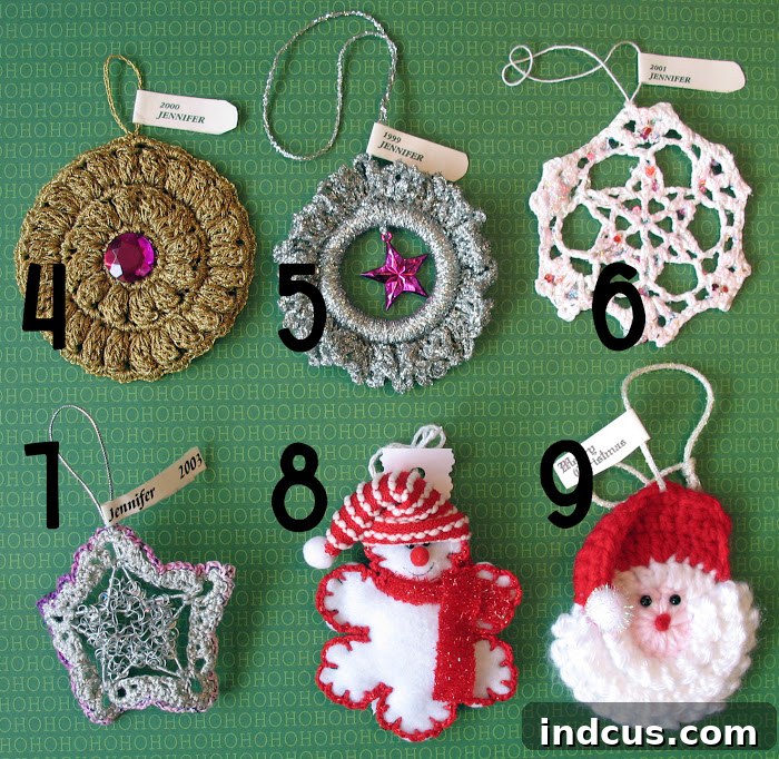 Two handmade ornaments side-by-side: a cheerful snowman made of model magic and a vibrant red felt poinsettia.