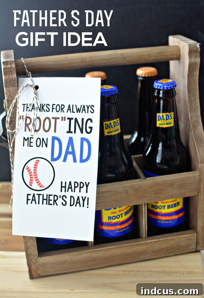 Printable Root Beer Father's Day Gift Idea