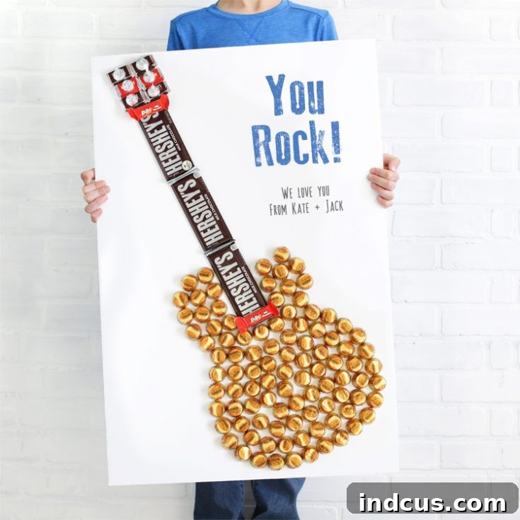 DIY Candy Bar Guitar for Father's Day