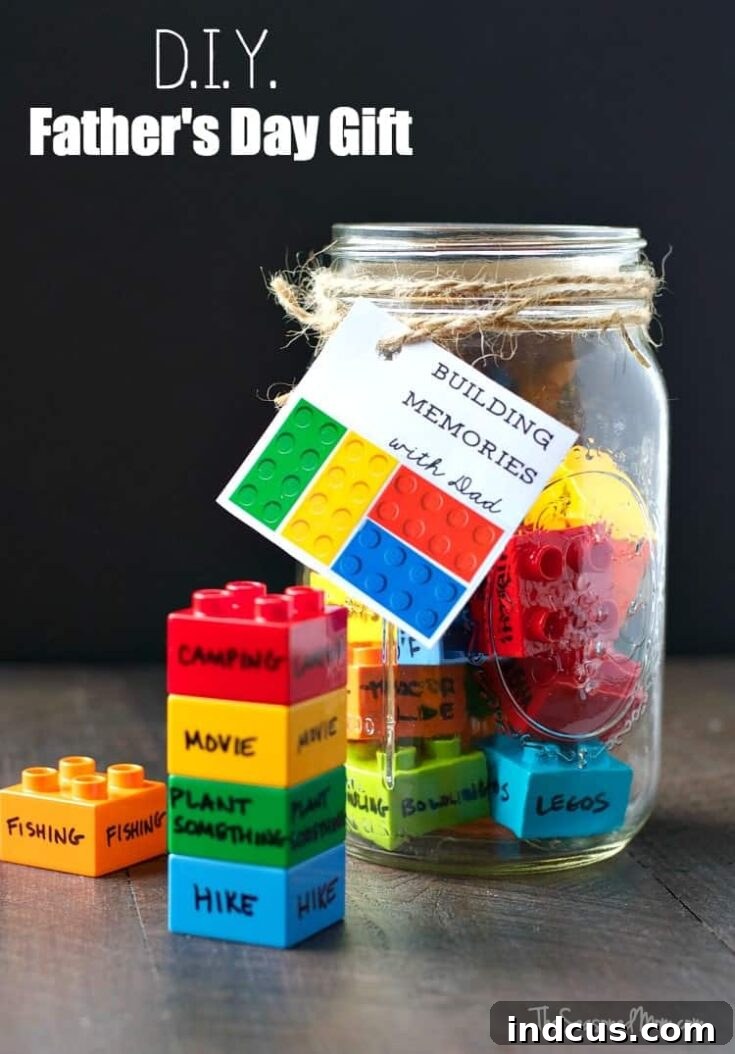 DIY Father's Day Gift: Building Memories with Dad Lego jar