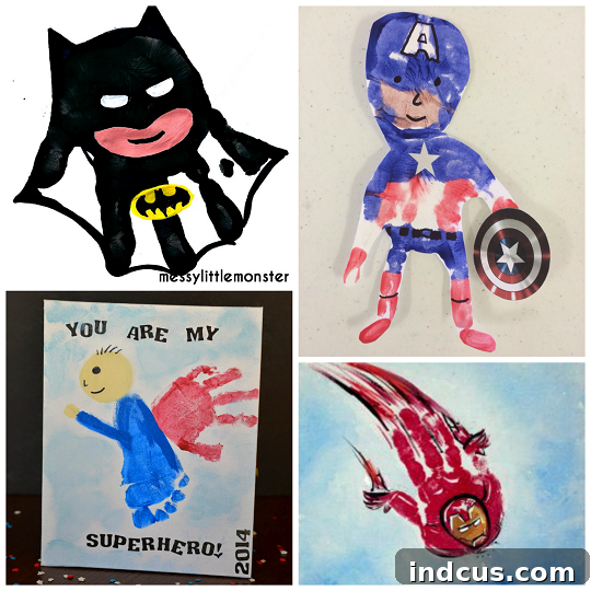 Amazing Superhero Handprint Crafts for Kids Father's Day