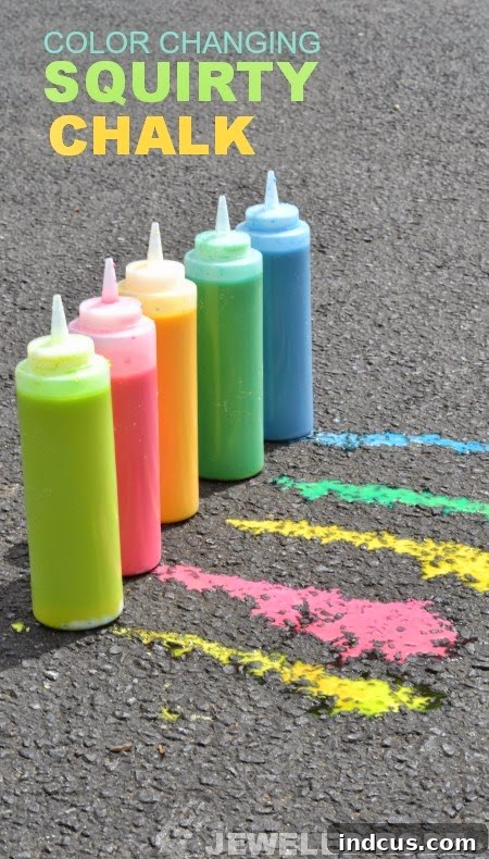 squirt chalk for summer activity