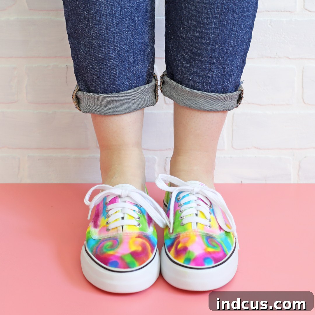 no mess tie dye sharpie sneakers