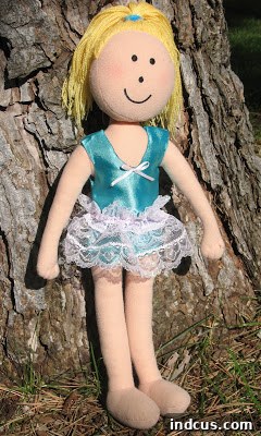 Handmade doll ballerina or swimsuit