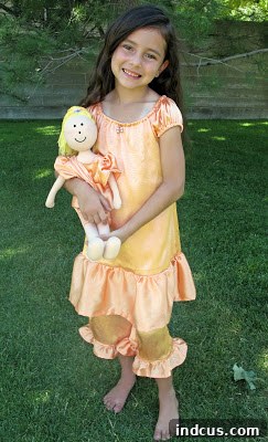 Handmade matching doll pajamas