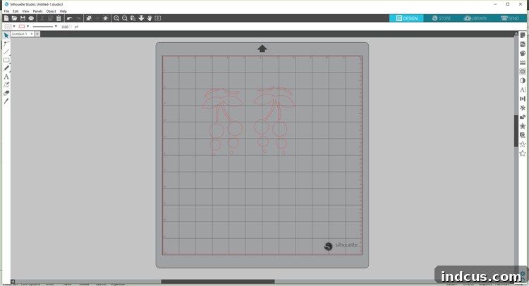 Resizing and mirroring cherry designs in Silhouette Studio for custom sandals