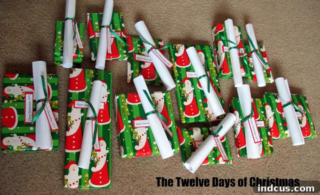 The Twelve Days of Christmas gift packaging