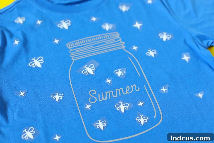 Kids family reunion shirt idea with glowing fireflies